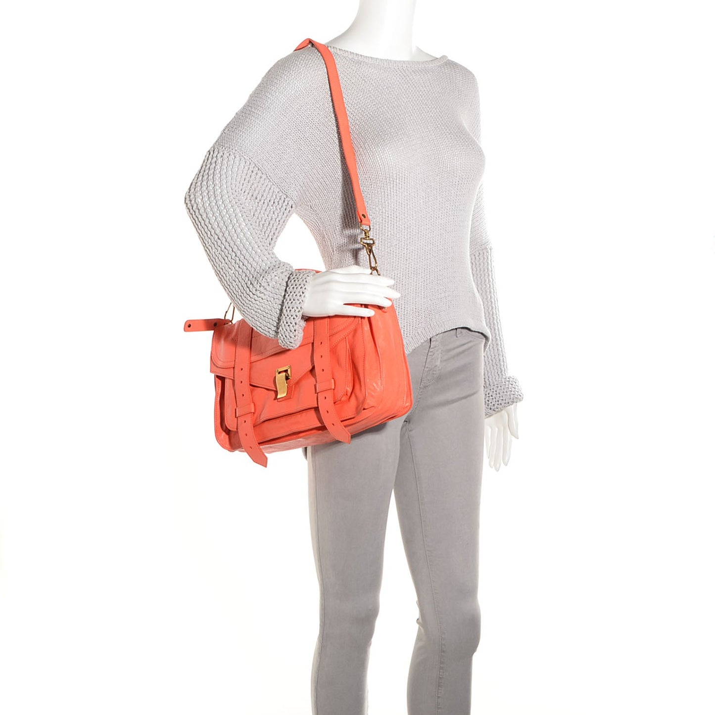 Lambskin Medium PS1 Satchel Grapefruit