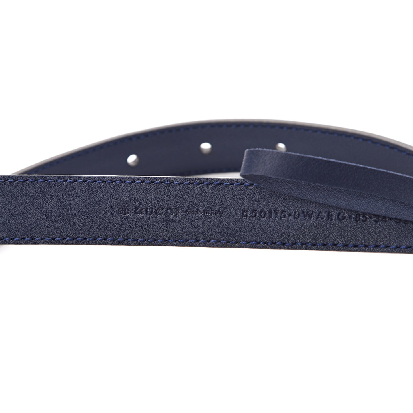 Calfskin Sylvie Stripe Torchon Double G 20mm Belt 85 34 Maritime Hibiscus Red Mystic White