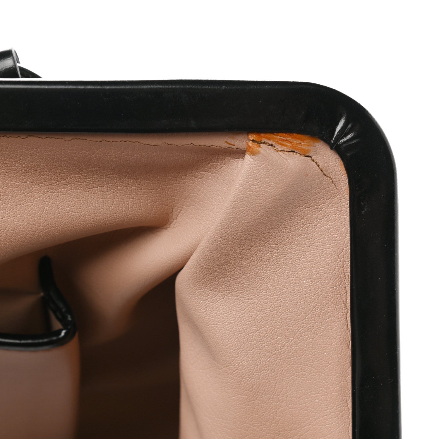 Prada Vernice Kisslock Satchel Black 11 of 12