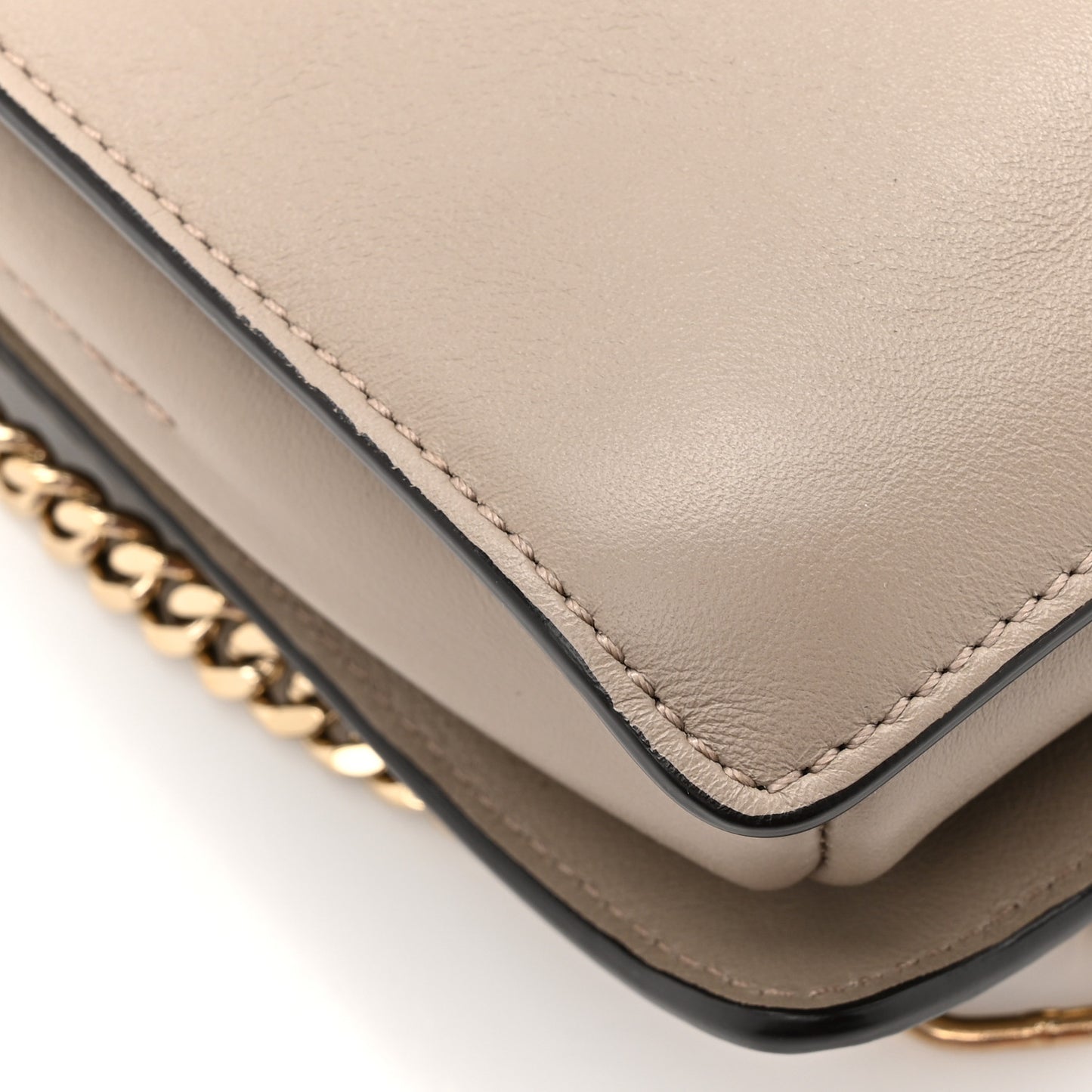 Suede Calfskin Small Faye Shoulder Bag Motty Grey