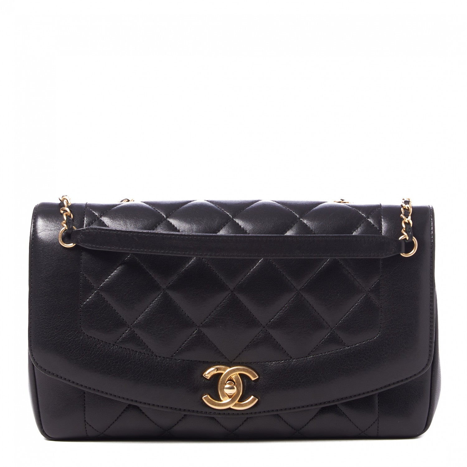 Chanel Lambskin Quilted Medium Single Flap Black 1 of 9