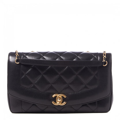 Chanel Lambskin Quilted Medium Single Flap Black 1 of 9