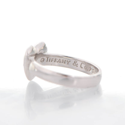 Tiffany 18K White Diamond Etoile Heart Band Ring 5 4 of 7
