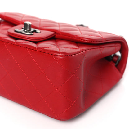 Chanel Lambskin Quilted Mini Square Flap Red 10 of 12