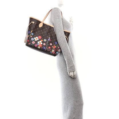 Louis Vuitton LV X TM Monogram Flowers Neverfull MM 2 of 10