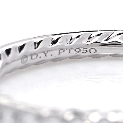 David Yurman Platinum Diamond 1.8mm Eden Eternity Wedding Band Ring 48 4.5 4 of 5