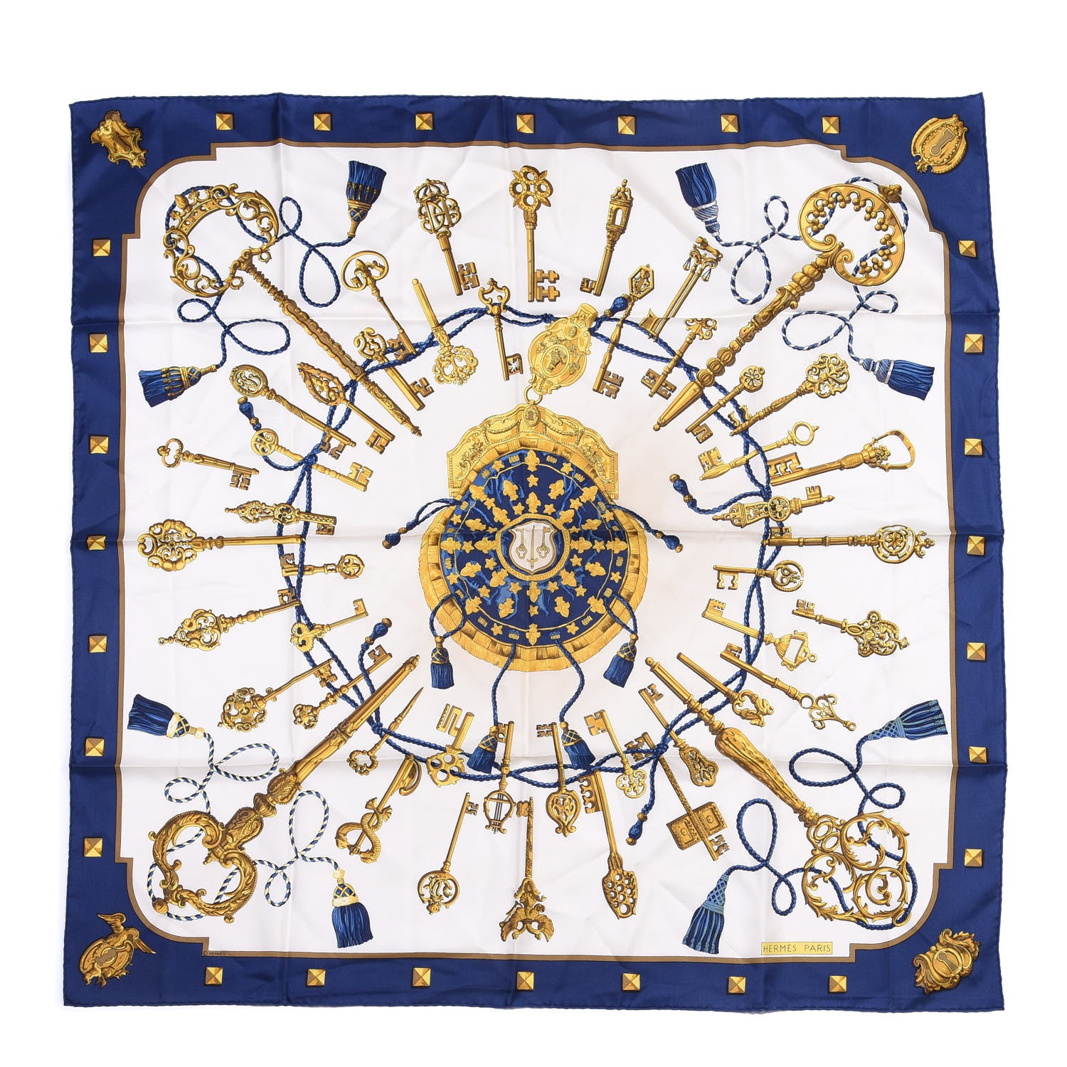 Hermes Silk Keys Les Cles Scarf 90 1 of 4