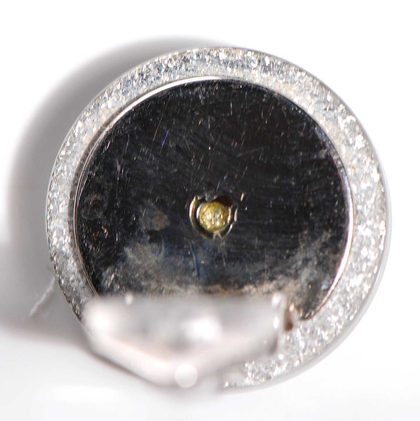 Translucent Resin Glitter CC Clip On Earrings Silver