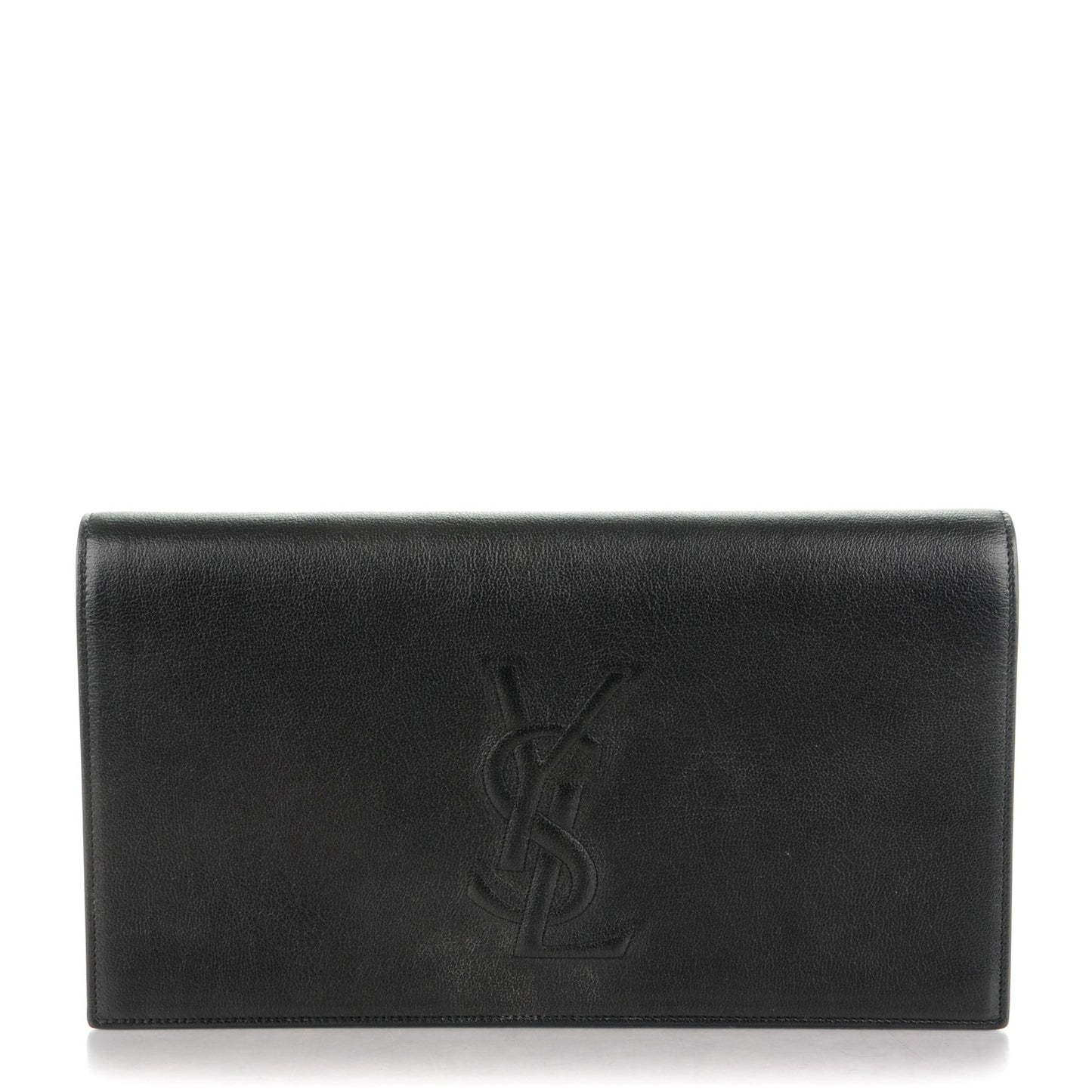 Calfskin Monogram Large Belle De Jour Clutch Black