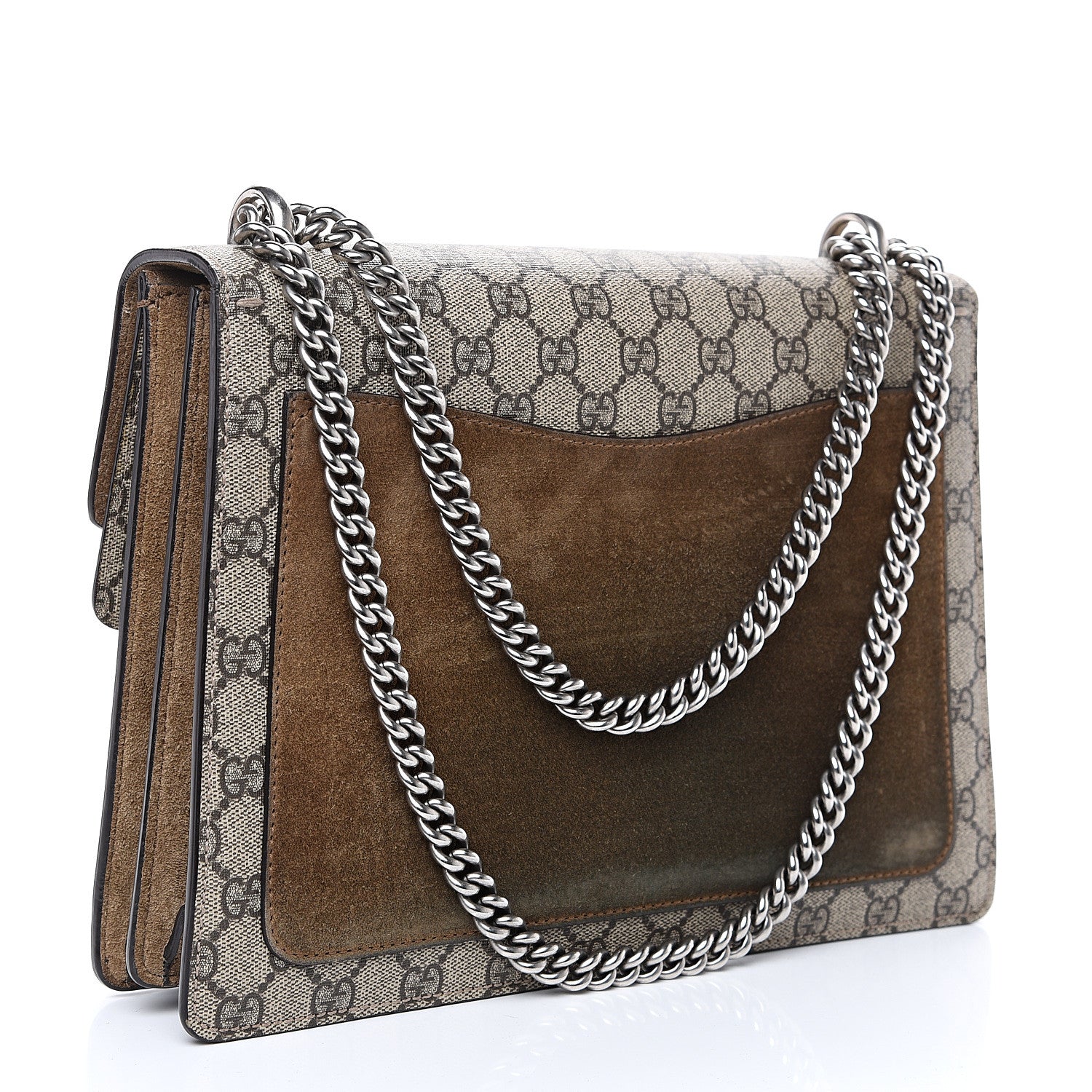 Gucci GG Supreme Monogram Medium Dionysus Shoulder Bag Taupe 2 of 12