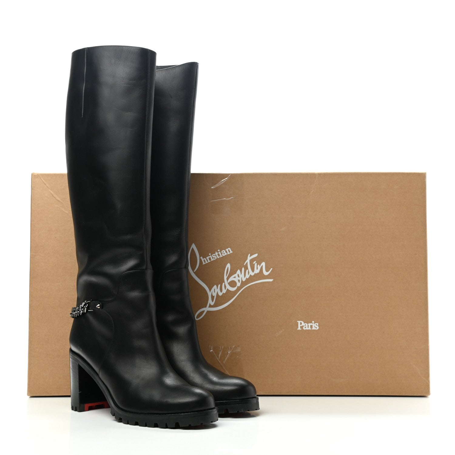 Christian Louboutin Calfskin Napoleo 70 Boots 39 Black 12 of 12