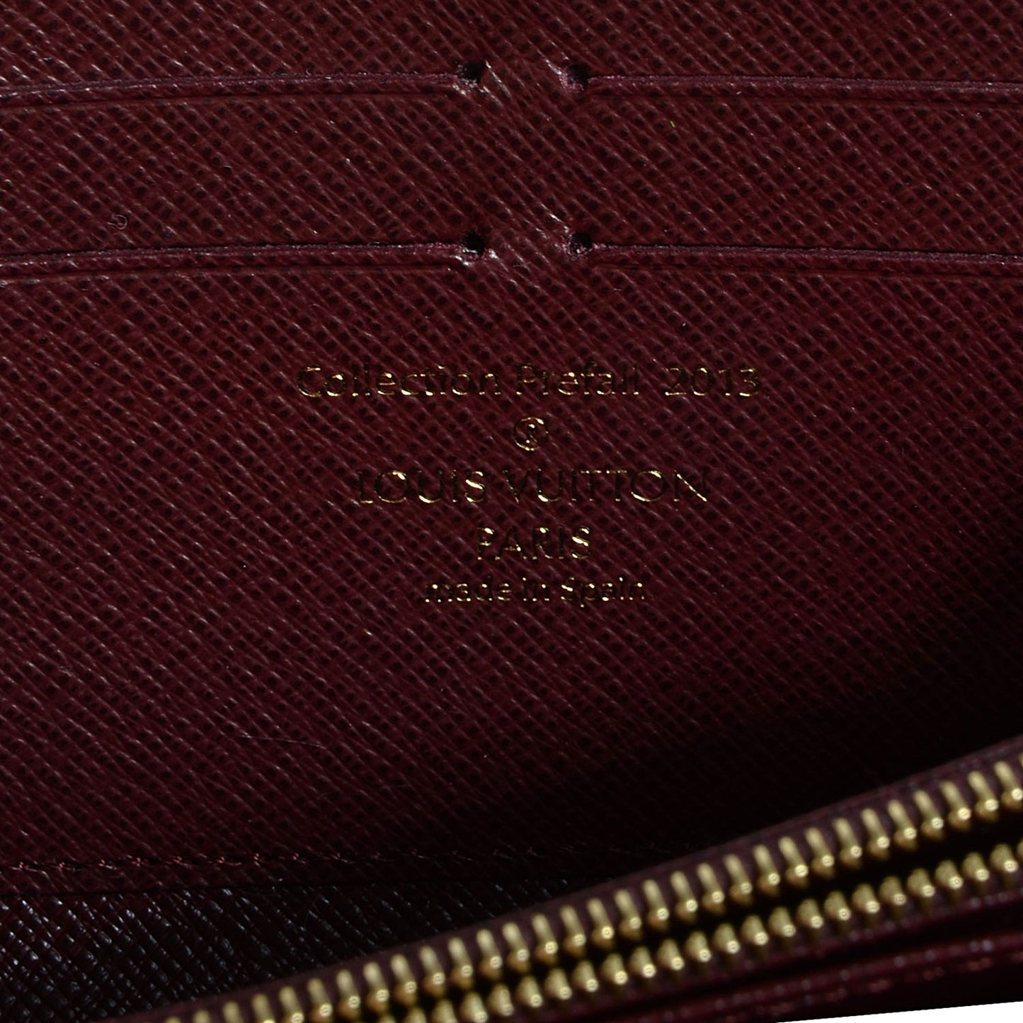 Damier Paillettes Zippy Wallet Red