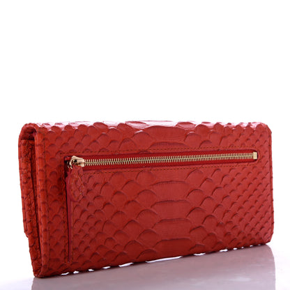 Mulberry Silky Snake Print Continental Wallet Flame 3 of 7