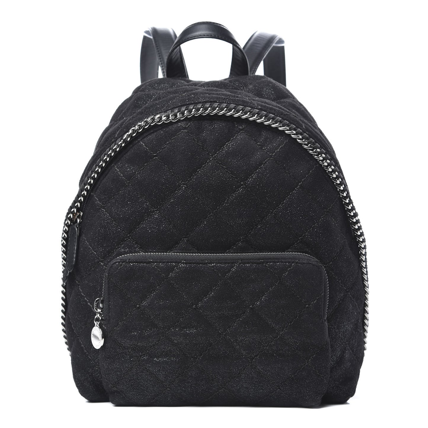 Shaggy Deer Quilted Small Falabella Backpack Black
