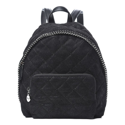 Stella McCartney Shaggy Deer Quilted Small Falabella Backpack Black 1 of 9