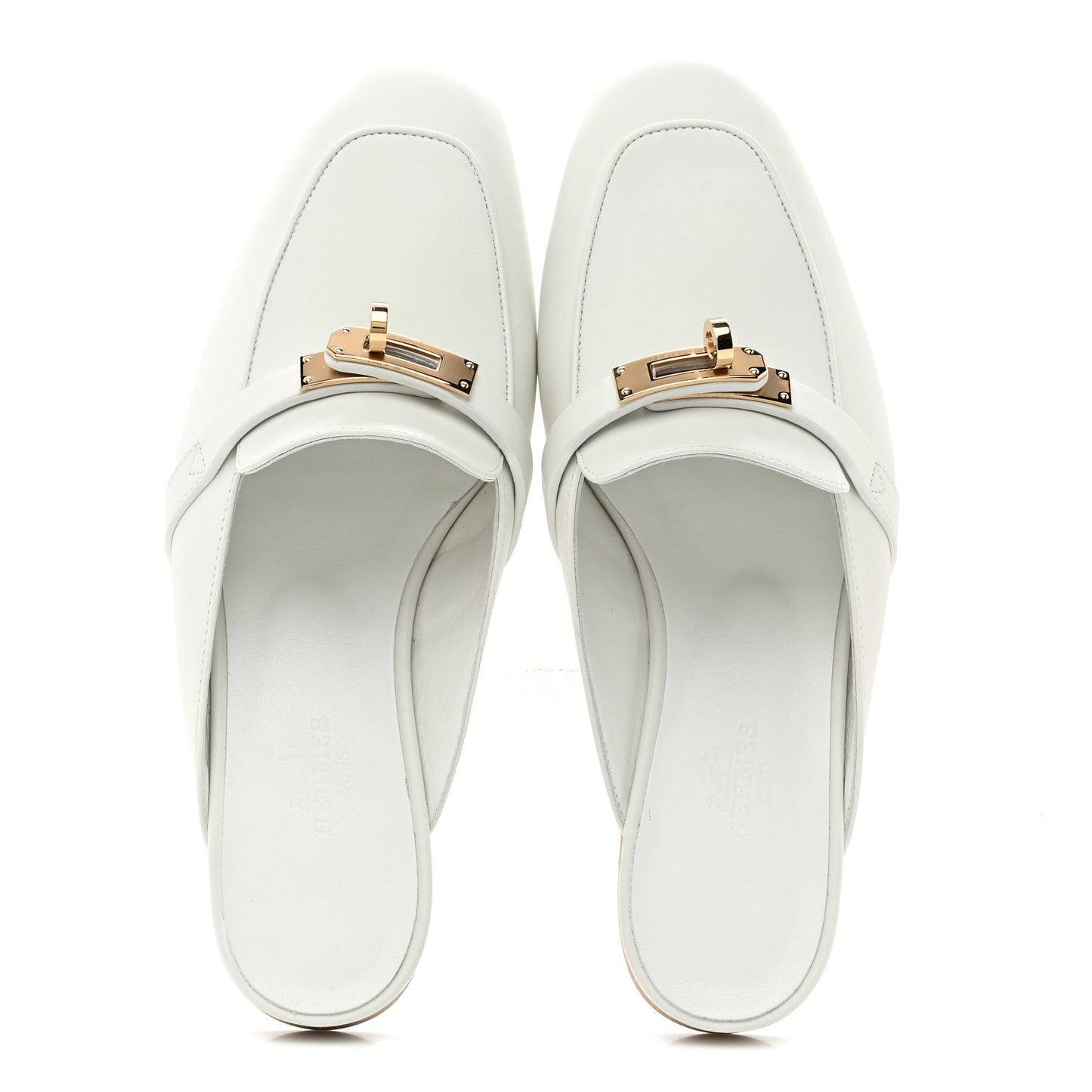 Calfskin Oz Mules 36 White