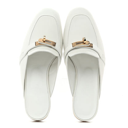 Hermes Calfskin Oz Mules 36 White 2 of 10