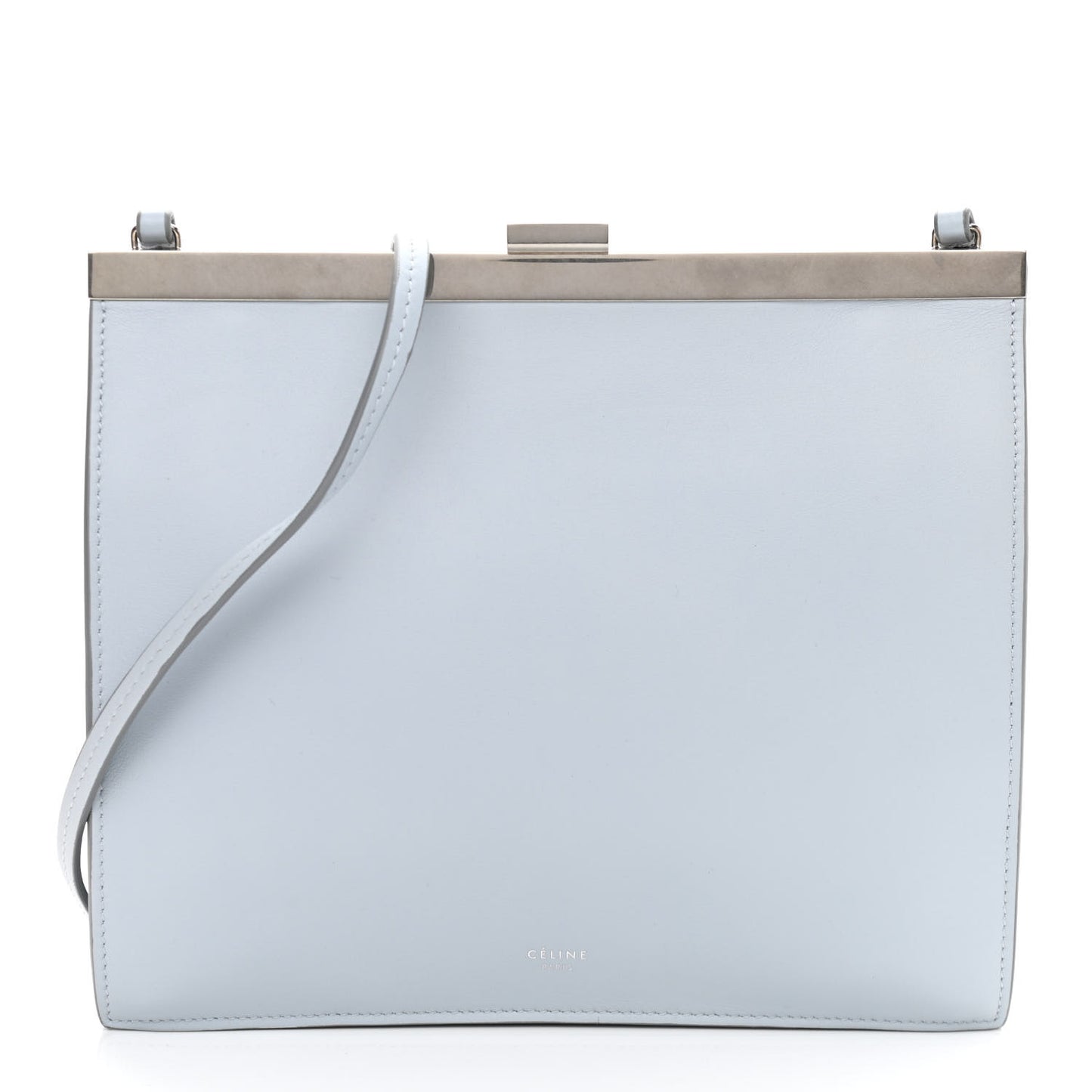 Smooth Calfskin Mini Clasp Bag Medium Blue