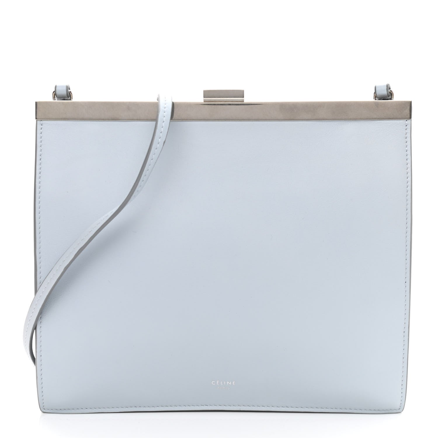 Celine Smooth Calfskin Mini Clasp Bag Medium Blue 1 of 9
