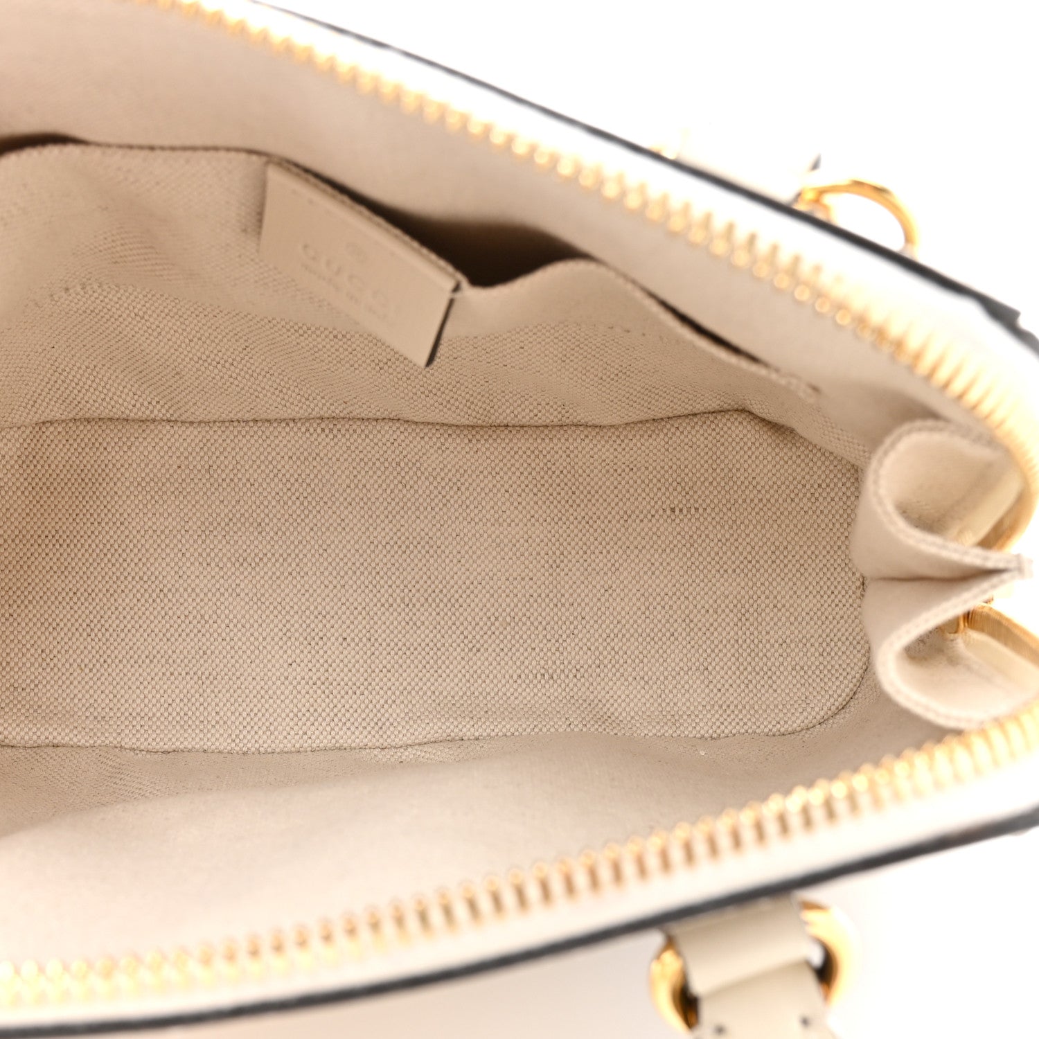 Gucci GG Supreme Monogram Azalea Calfskin Mini Horsebit 1955 Top Handle Bag Beige Ebony Mystic White 5 of 12
