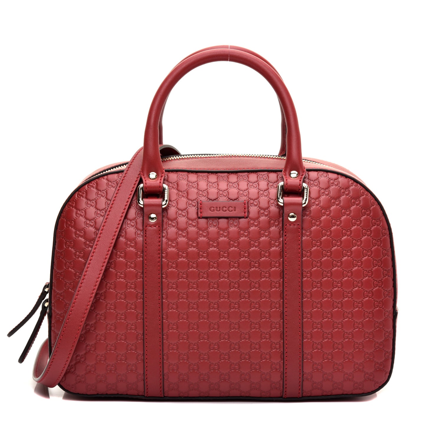 Soft Microguccissima Medium Crossbody Bag Rosso