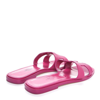 Hermes Epsom Oran Sandals 37.5 Pink 4 of 8