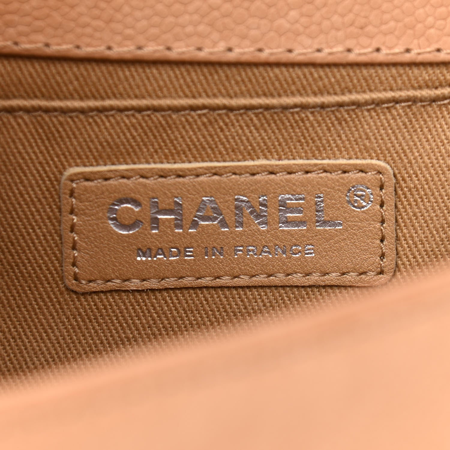 Chanel Caviar Stitched Medium Boy Flap Dark Beige 6 of 12