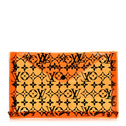 Louis Vuitton PVC Monogram Printed Envelope Pouch Orange 1 of 5