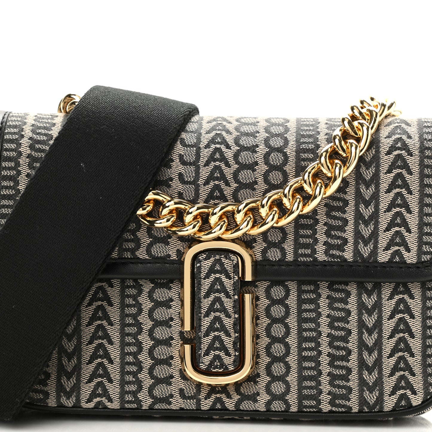 Cotton Jacquard Monogram Snapshot Camera Bag Beige Multicolor