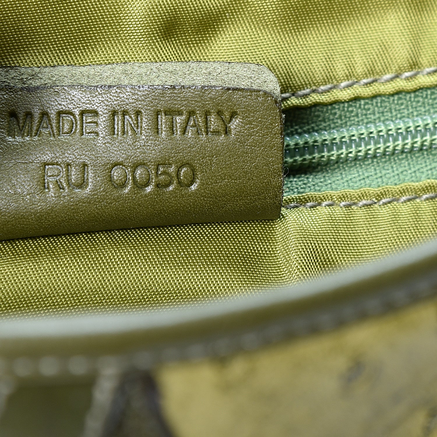 Christian Dior Ostrich Double Saddle Bag Green 6 of 9