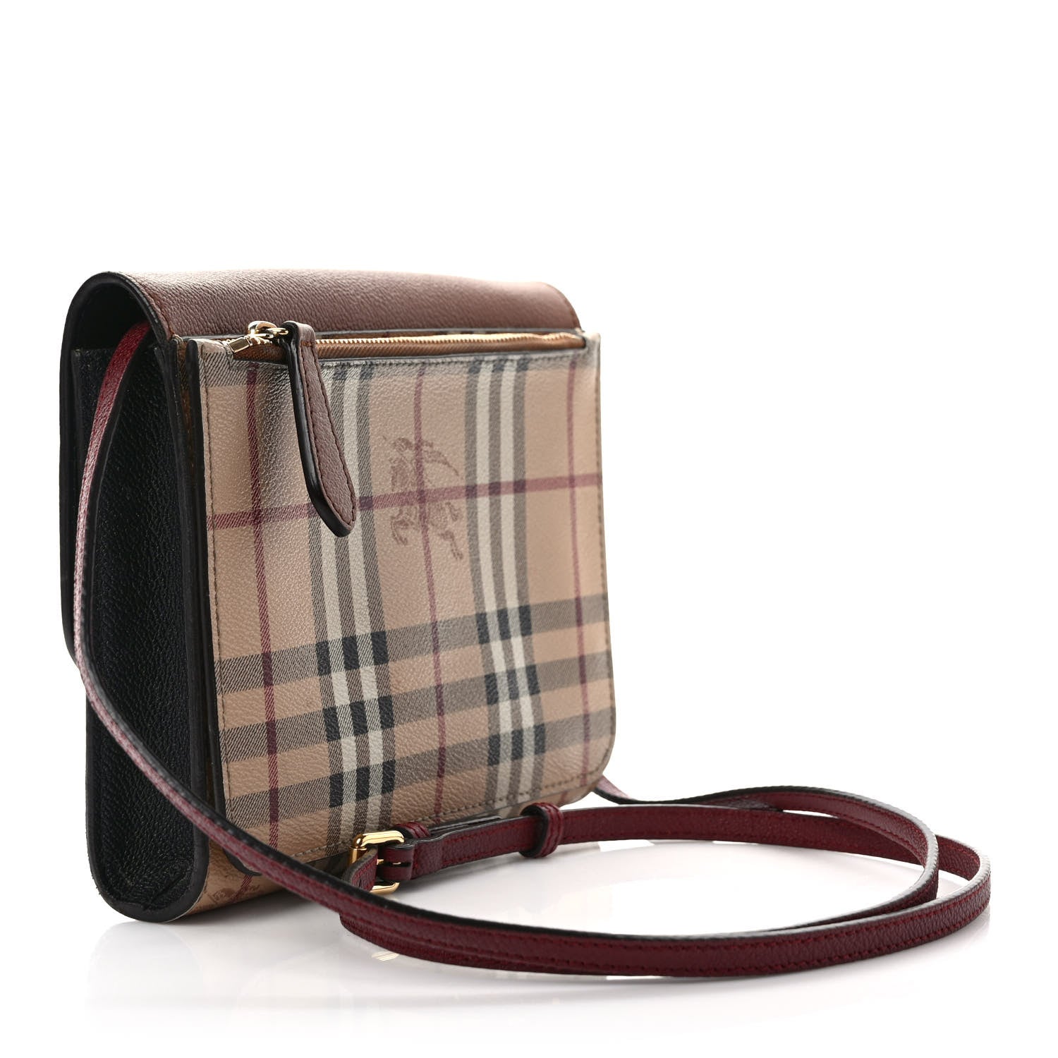Burberry Haymarket Check Small Loxley Crossbody Bright Toffee 3 of 10