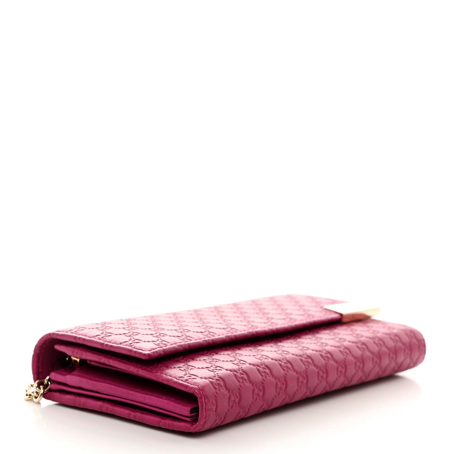 Gucci Soft Microguccissima Dice Chain Wallet Bright Bouganville 4 of 10