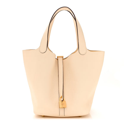 Hermes Taurillon Clemence Picotin Lock 22 MM Nata 1 of 10