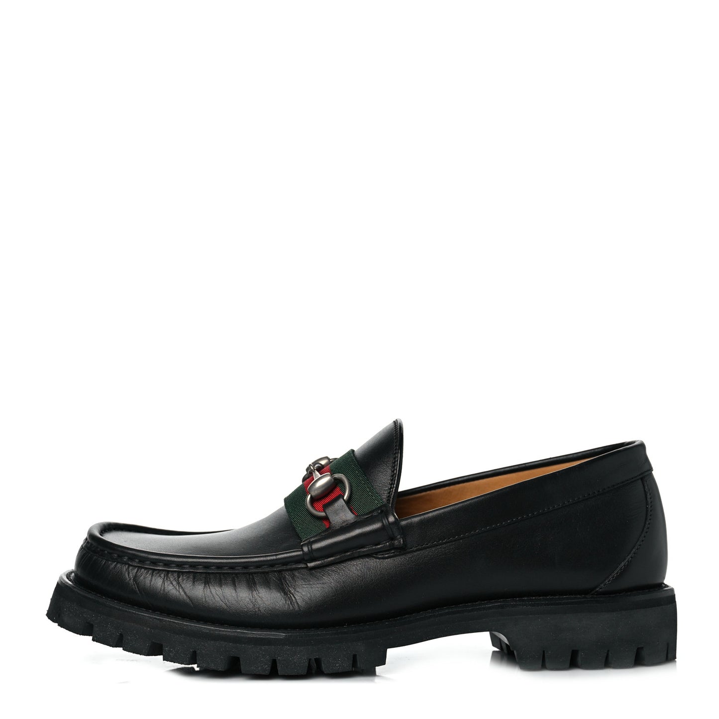 Cirano Lux Web Mens Horsebit Lug Sole Loafers 8 Black