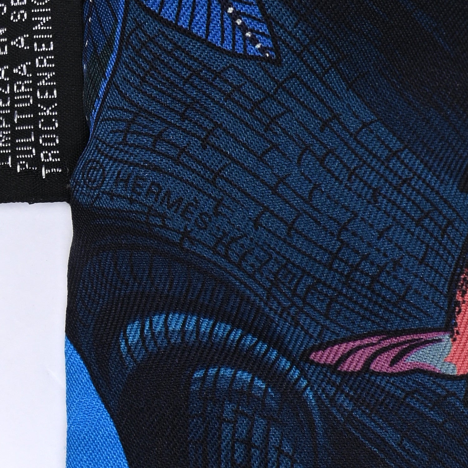 Hermes Silk Tree Of Song Twilly Cobalt Rouge 4 of 4