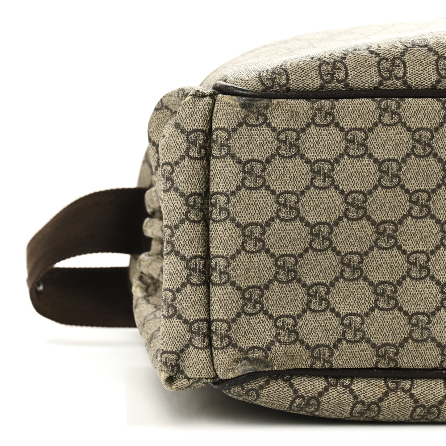 Monogram Natural Pigskin Large Diaper Bag Beige Ebony Cocoa Dark Chocolate