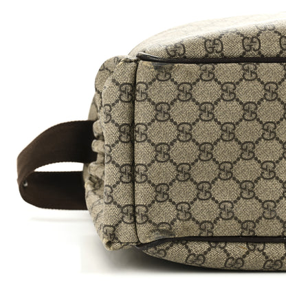 Gucci Monogram Natural Pigskin Large Diaper Bag Beige Ebony Cocoa Dark Chocolate 9 of 15