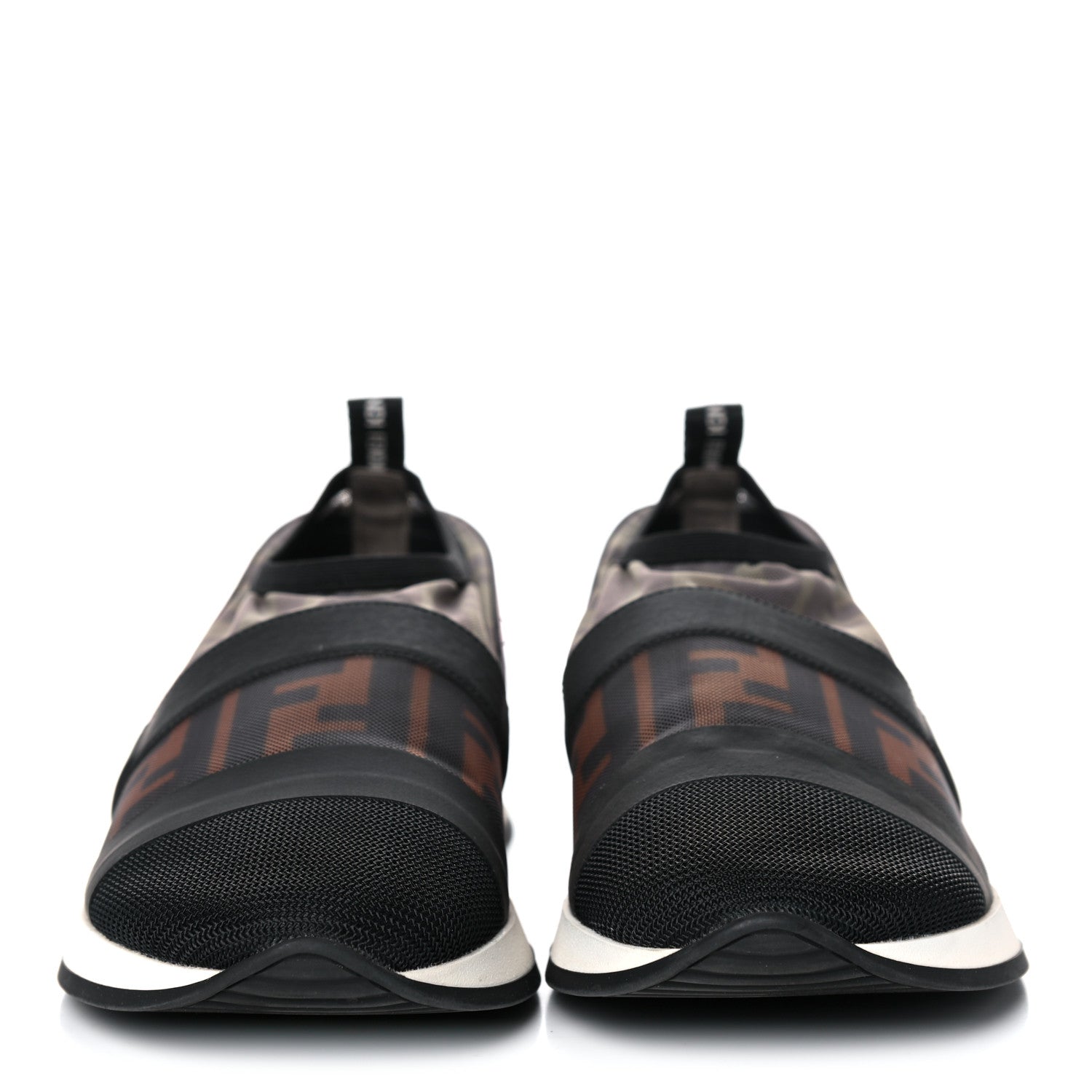 Fendi Technical Mesh FF Sneakers 38 Tobacco Red 2 of 11