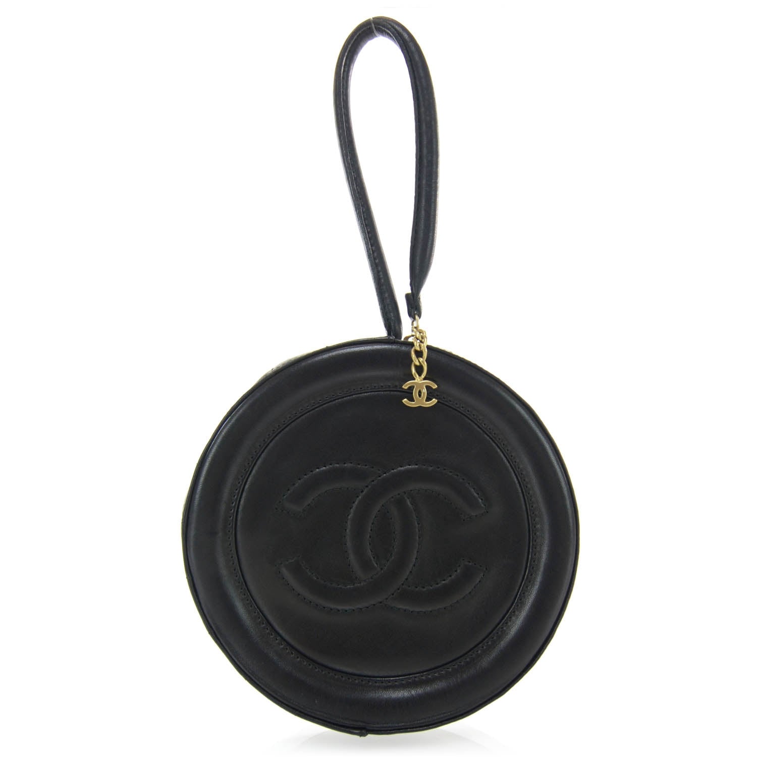 Chanel Lambskin Quilted Small CC Wristlet Black 1 of 9