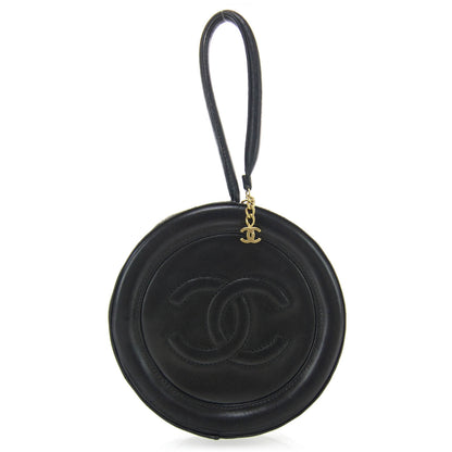 Chanel Lambskin Quilted Small CC Wristlet Black 1 of 9