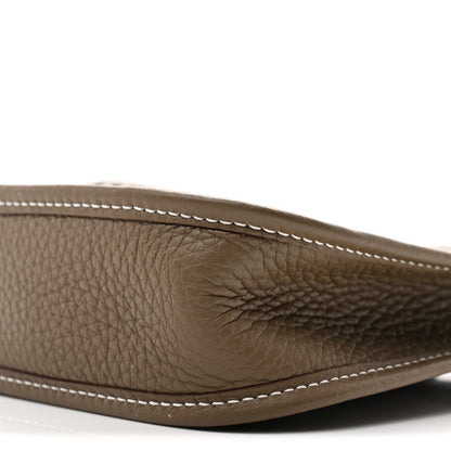 Hermes Taurillon Clemence Amazone Evelyne TPM Etoupe Bleu Indigo 9 of 10