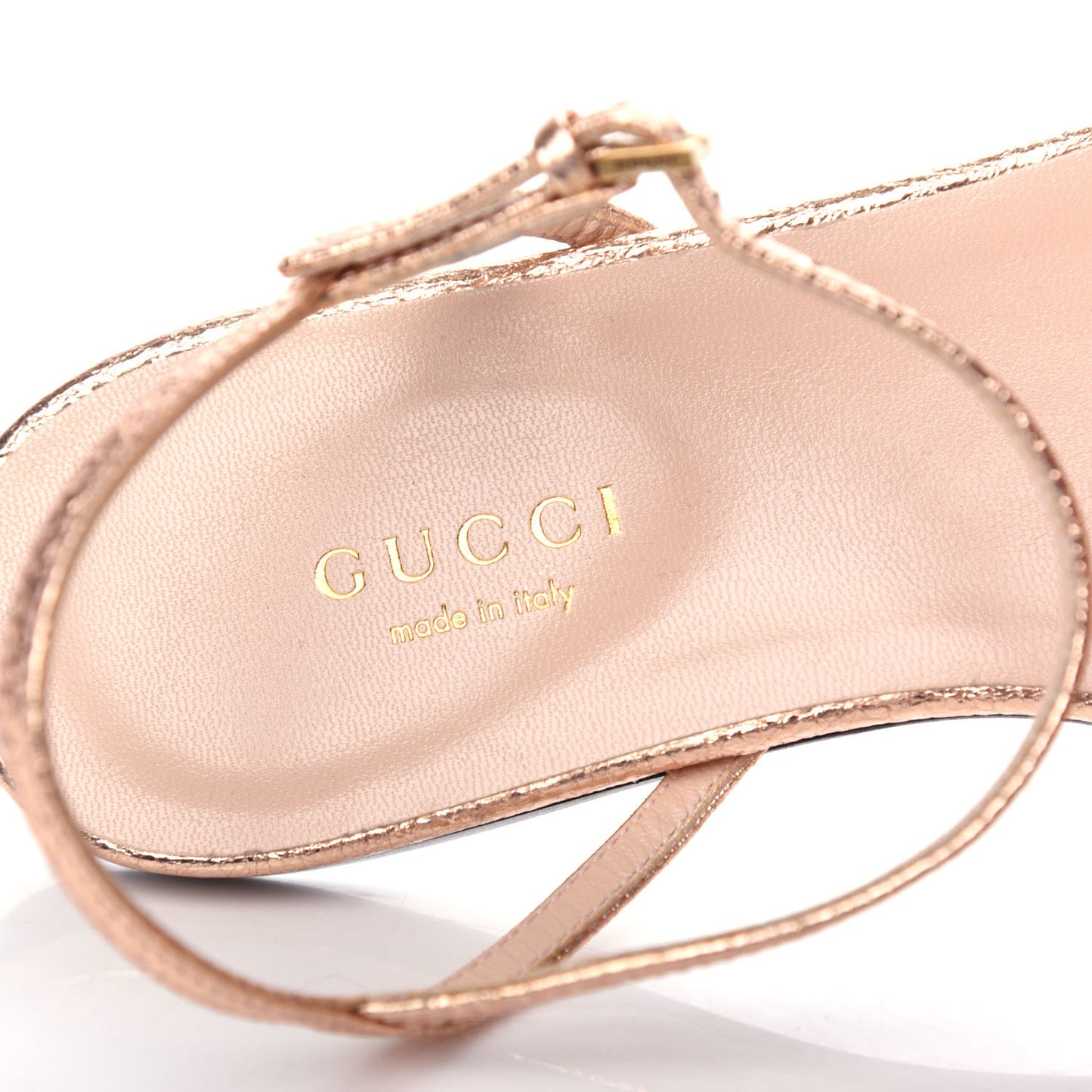 Galassia GG Marmont Ankle Wrap Flat Sandals 35 Salmone