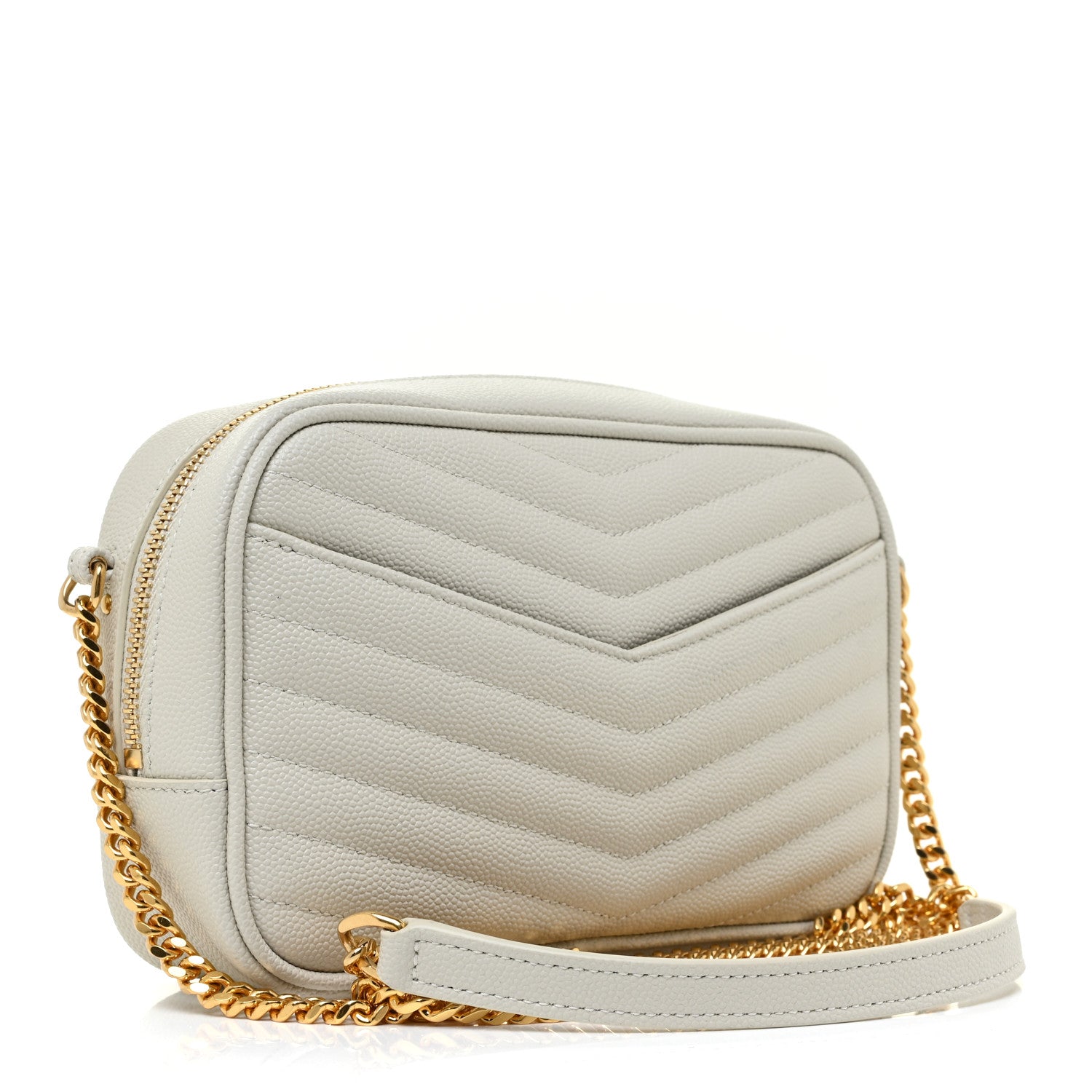 Saint Laurent Grain De Poudre Matelasse Monogram Mini Lou Camera Bag Crema Soft 3 of 10