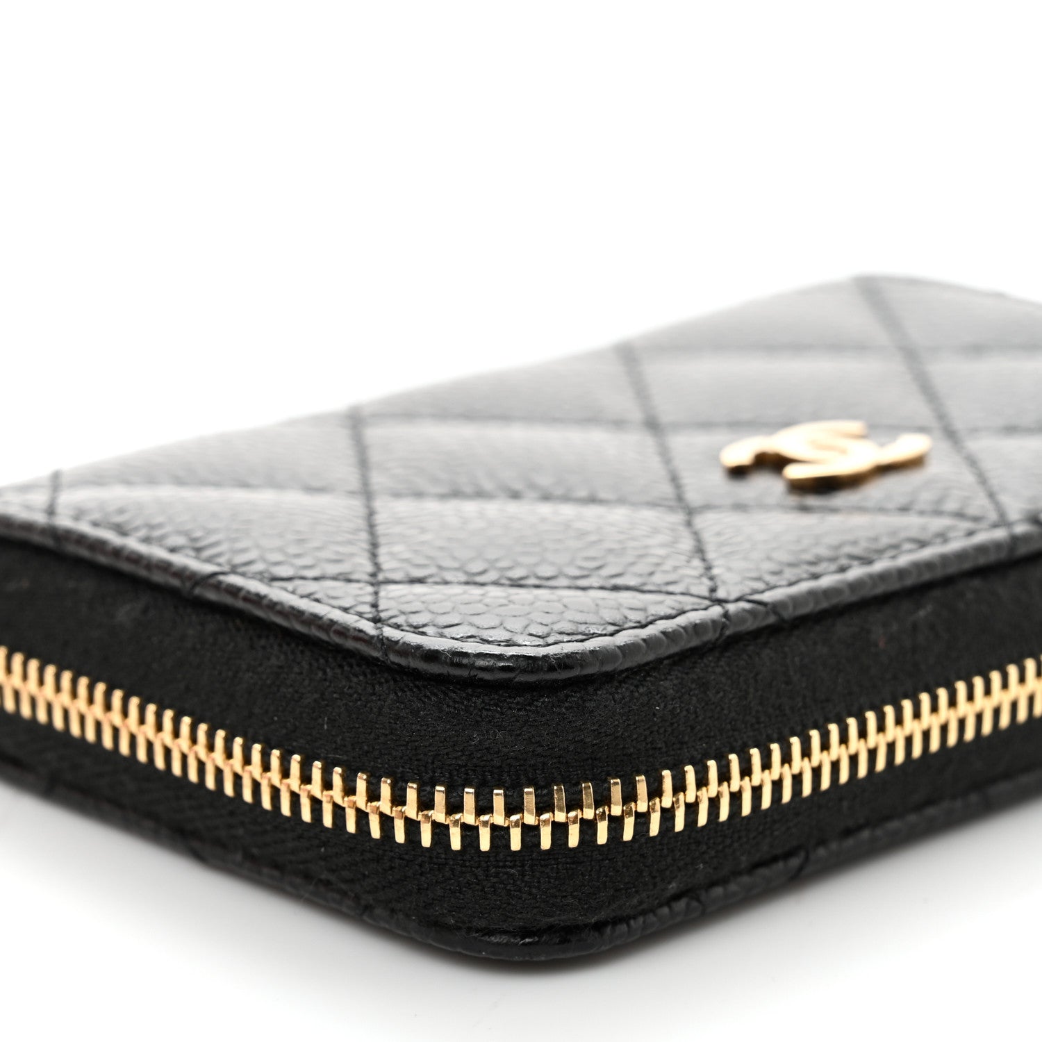 Chanel Caviar Quilted Zip Coin Purse Black 9 of 10