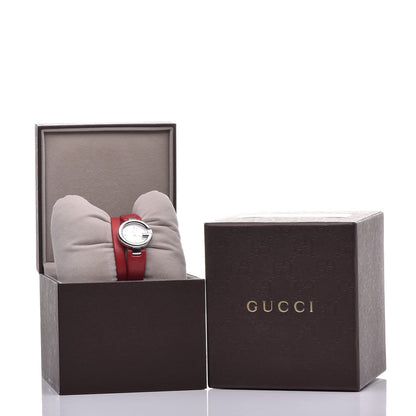 Gucci Stainless Steel Calfskin Diamond Mother of Pearl 27mm Guccissima Double Wrap Quartz Watch 8 of 8