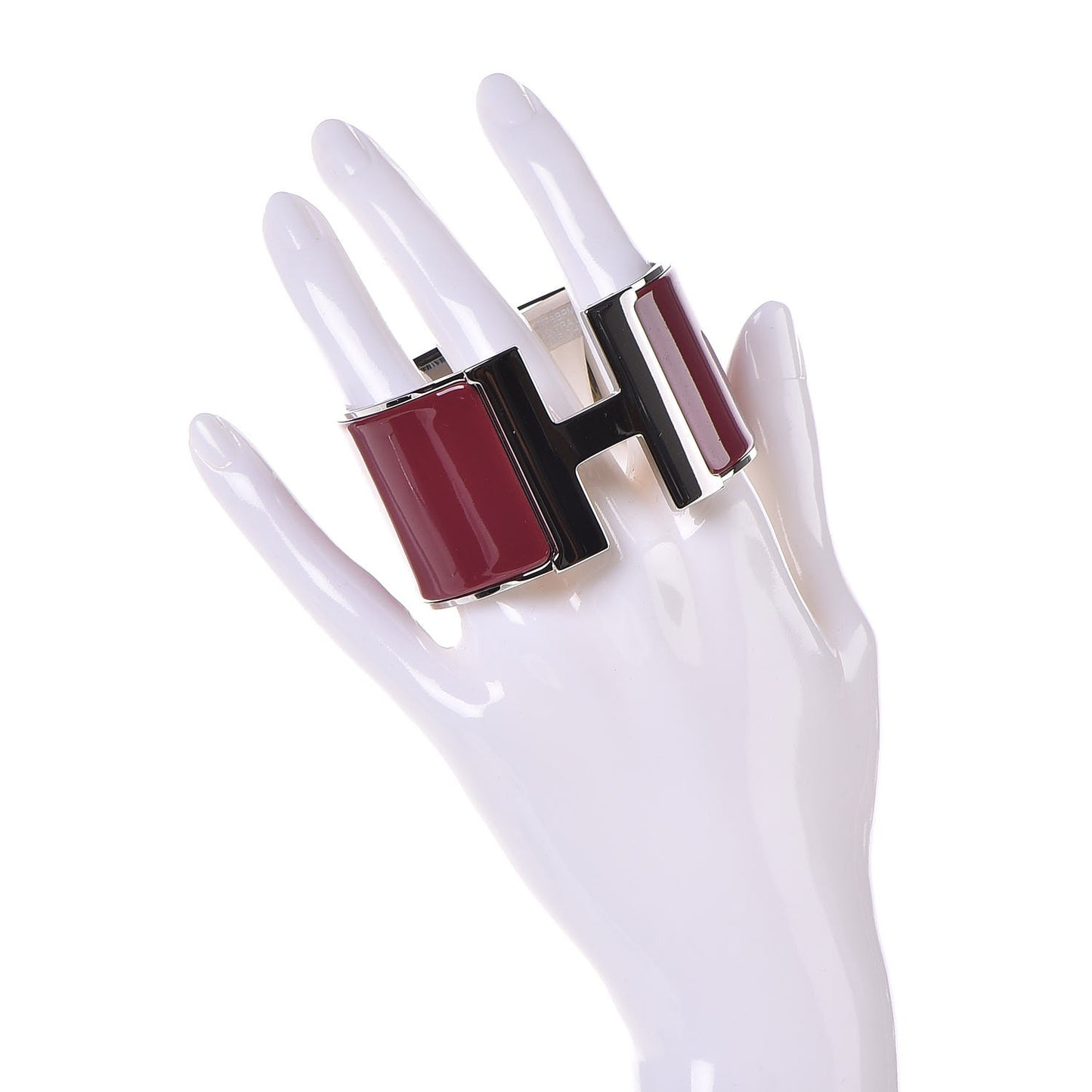 Enamel Extra Wide Clic Clac H Bracelet PM Rouge De Chine