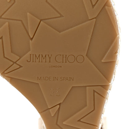 Jimmy Choo Lambskin Cork Dakota 120 Wedge Sandals 35 Off White 7 of 8