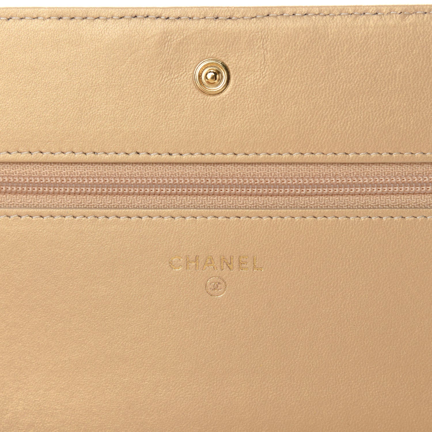 Chanel Metallic Galuchat Stingray Lambskin Boy Wallet On Chain WOC Gold 12 of 15