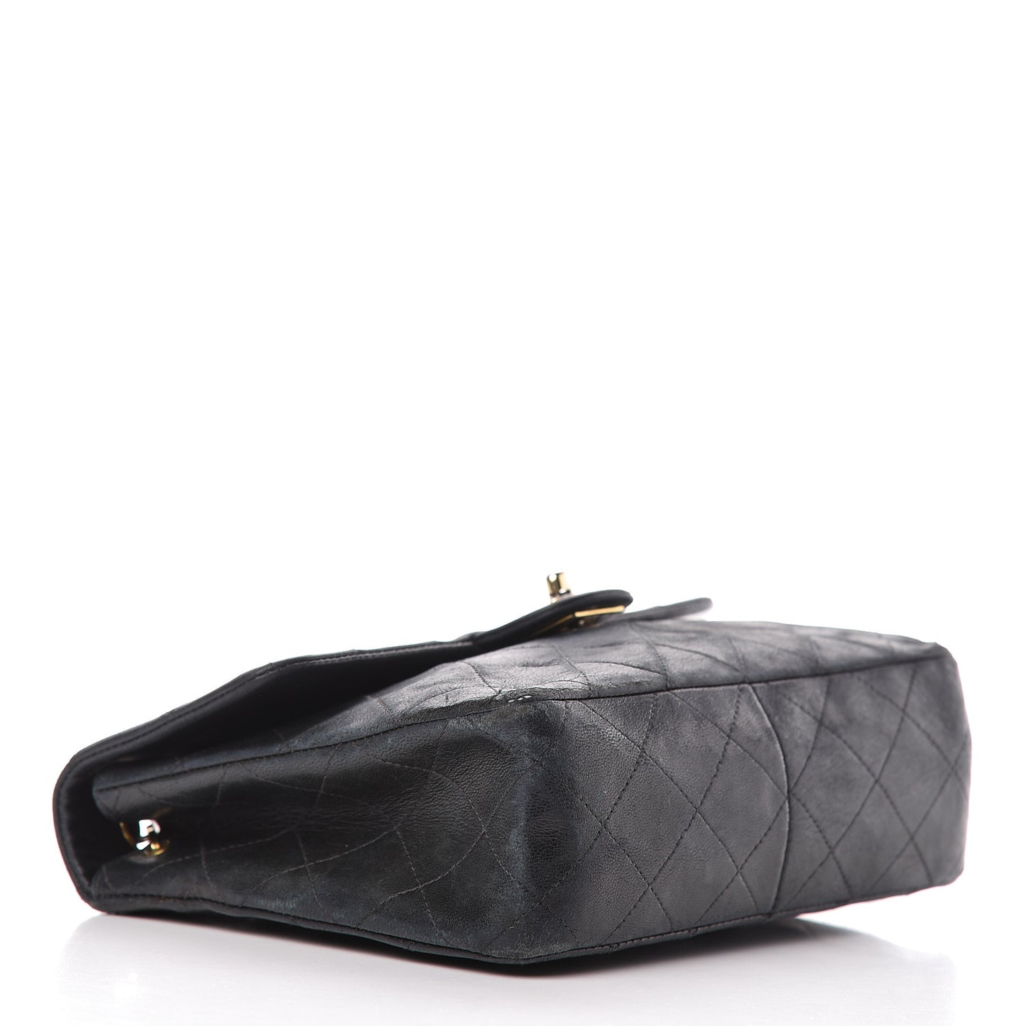 Lambskin Quilted Mini Square Flap Black