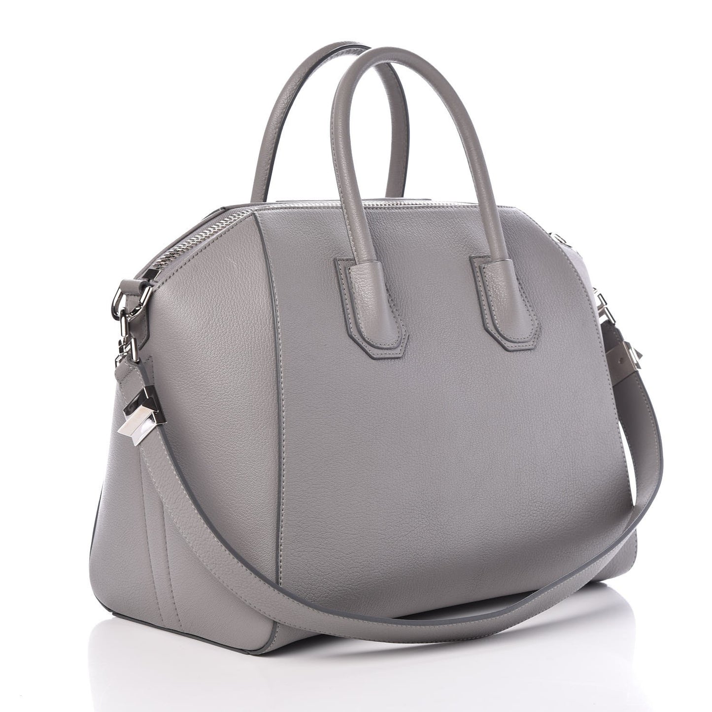 Sugar Goatskin Medium Antigona Pearl Grey